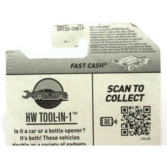 Hot Wheels 2016 HW Tool-in-1 Fast Cash Die-Cast Green Metallic MONEY CLIP nib - Picture 9 of 9